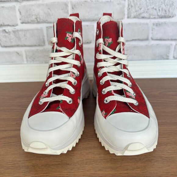 CONVERSE Run Star Hike Hi Platform Rose Cross Stitch 8 Men Shoes Sneaker A14885C - Picture 4 of 10